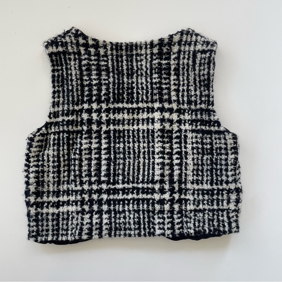 Christian Dior Paris Women's Black White Wool Silk Tweed Vest Made in France Sz4 - Picture 2 of 7